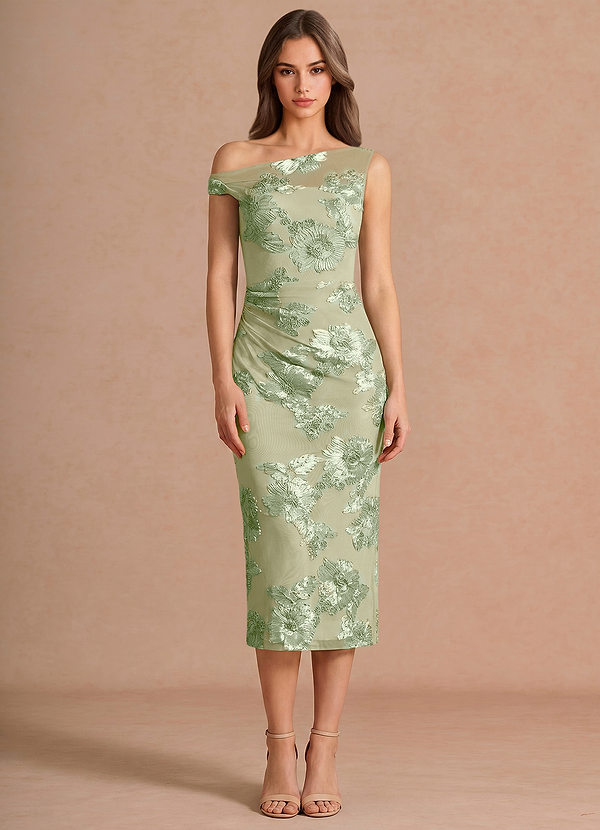 Robe Midi Vert Clair Melian image1