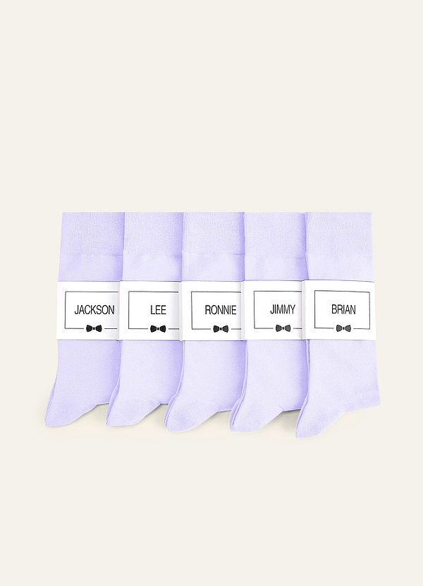 front Matching Color Men's Dress Socks with Personalized Label