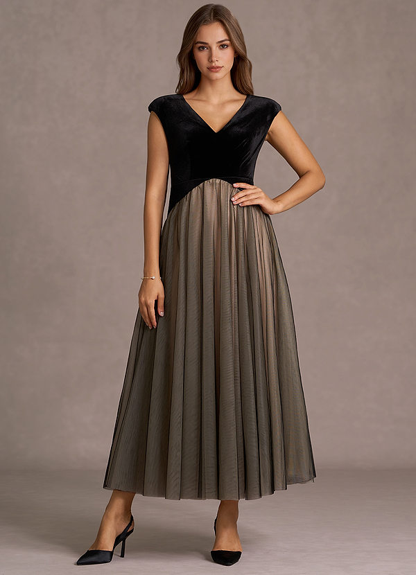 Mirelda Black Maxi Dress image1