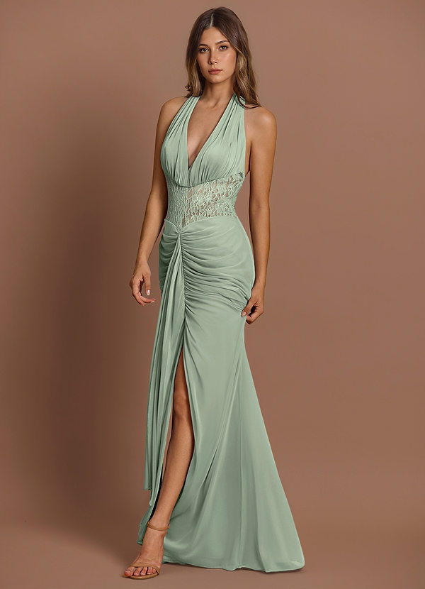 Maxi jurk Henriette  Stoffige Salie image1