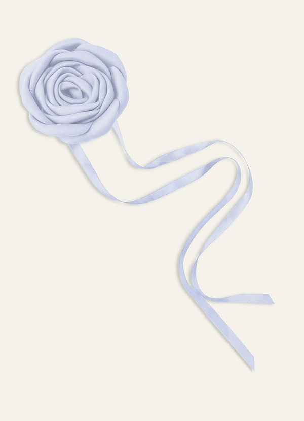 front Matching Color Rose Flower Rope Necklace