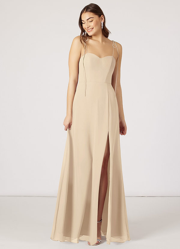 Azazie Rosey Bridesmaid Dresses A-Line Sweetheart Neckline Chiffon Floor-Length Dress image1