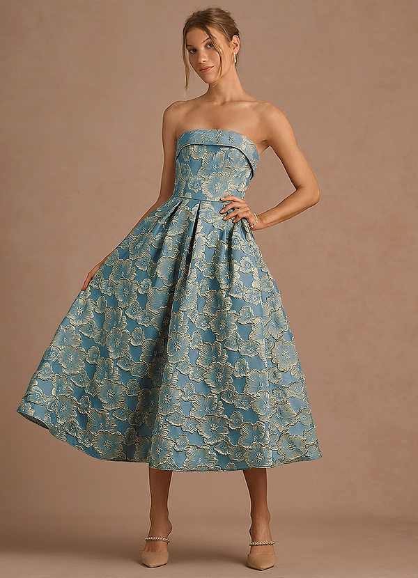 Robe Mi-Longue Lac Bleu Desiree image1