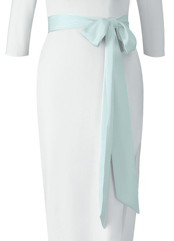 front Azazie Matching Color Stretch Satin Sash