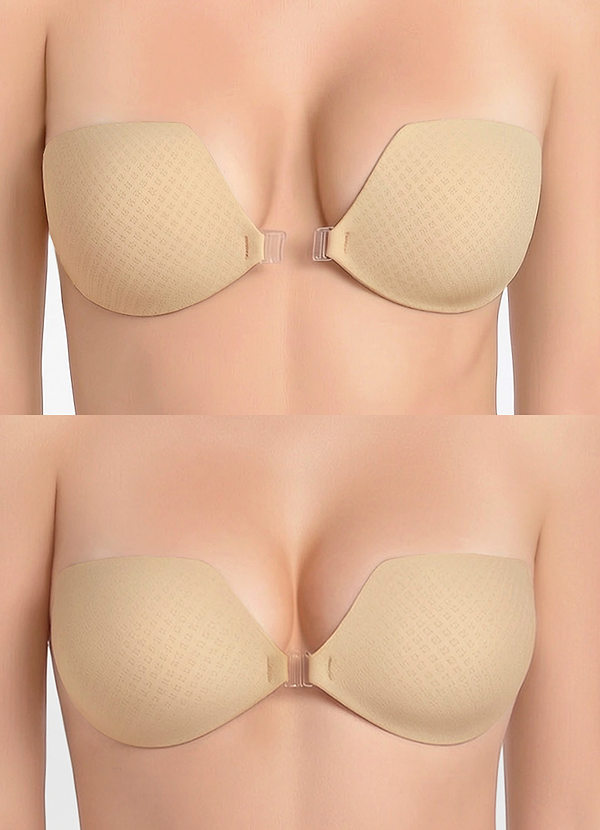 front Halbunsichtbare Push-up-Brustwarzen-Pasties – Atmungsaktives 8-Loch-Gewebe
