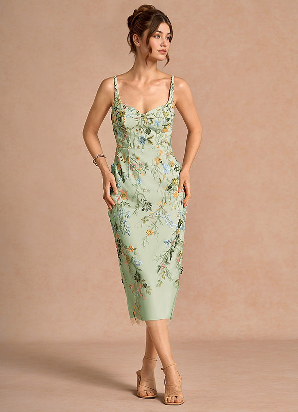 Vestido Verde Claro Midi Paulina image1
