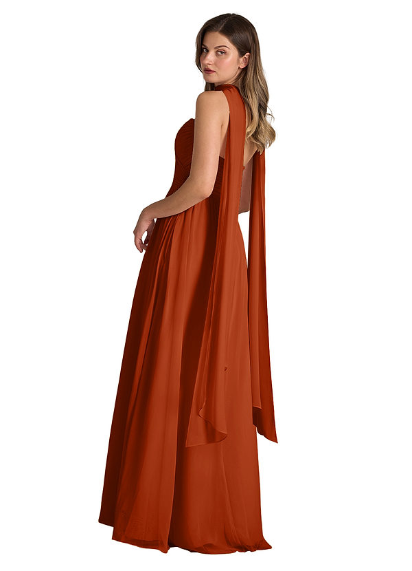 front Azazie Matching Color Chiffon Scarf