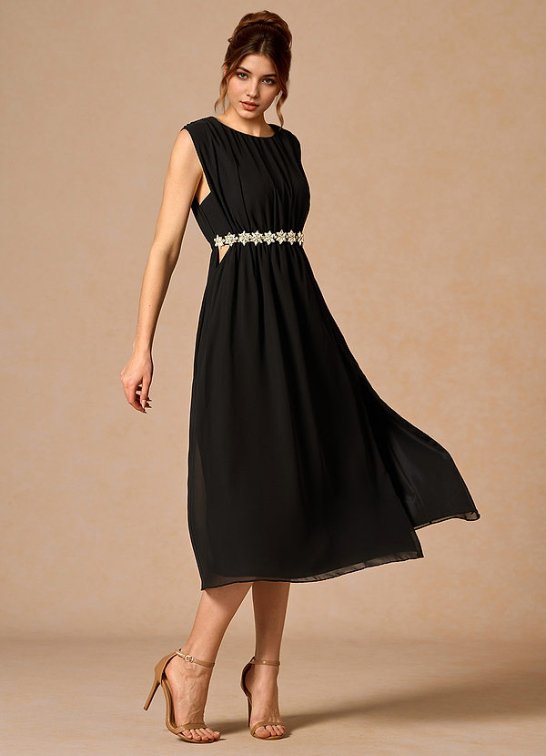 Tindra Black Midi Dress image1