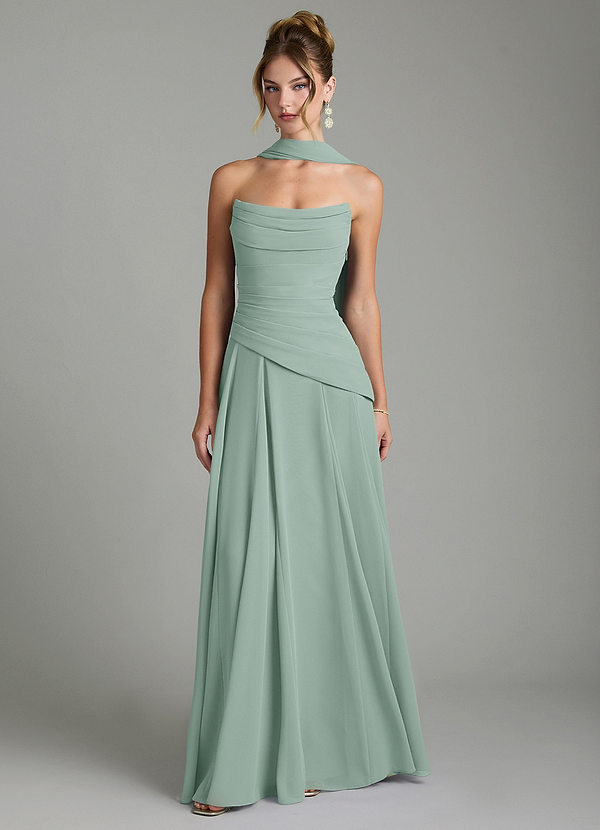 Gabriela Bridesmaid Dresses Agave A-Line Corset Chiffon Dress image1