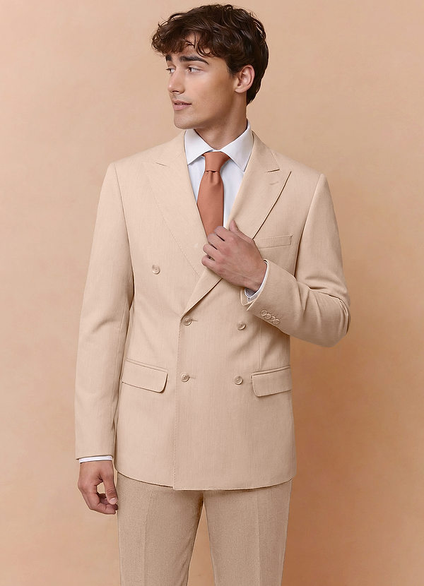 front Collins Bronzé Veste croisée en laine mélangée