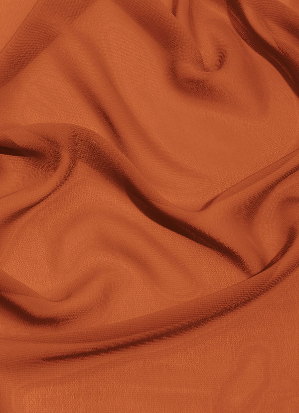 front Azazie Cinnamon Chiffon Fabric By the Yard