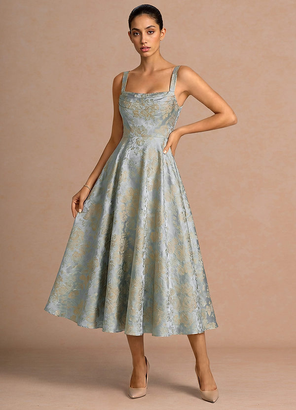 Robe Midi Bleu Vintage Azara image1