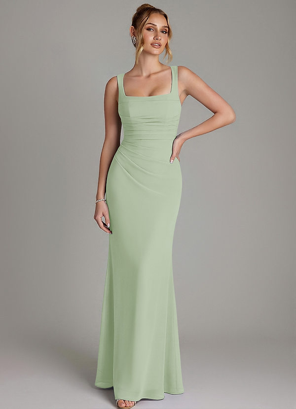Agustina Bridesmaid Dresses Dusty Sage Mermaid Corset Chiffon Dress image1