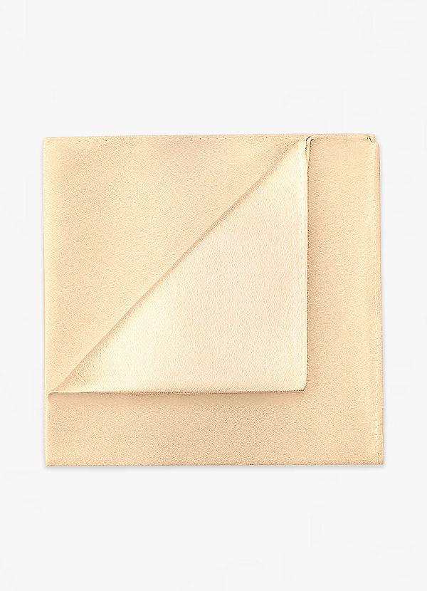 front Metallic Satin Pocket Square