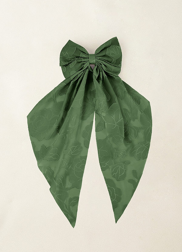 front Pinza para el cabello con lazo desgastado floral de color a juego
