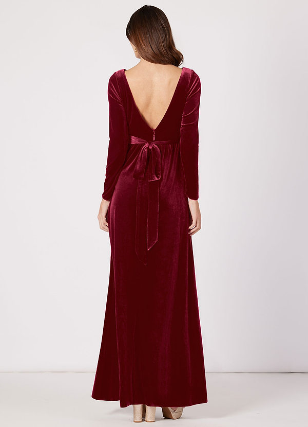 back Azazie Brynn Robe En Velours