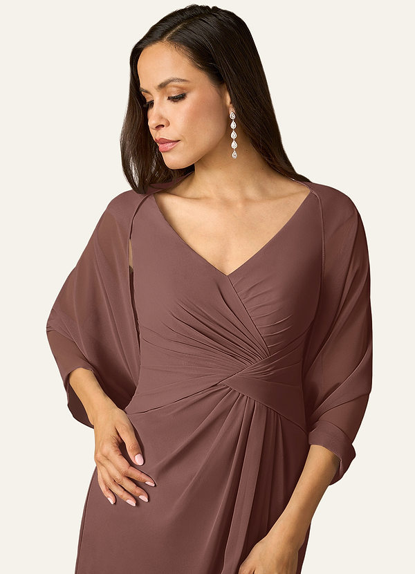 front Azazie Envoltório Sarah Chiffon Cor Combinando