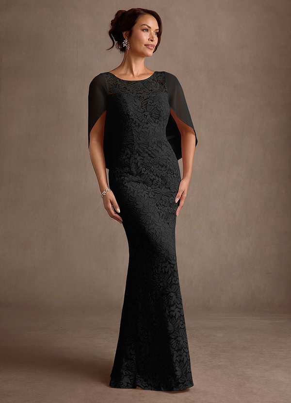 Karyn Mother of the Brides Dresses Black Mermaid Lace Dress image1