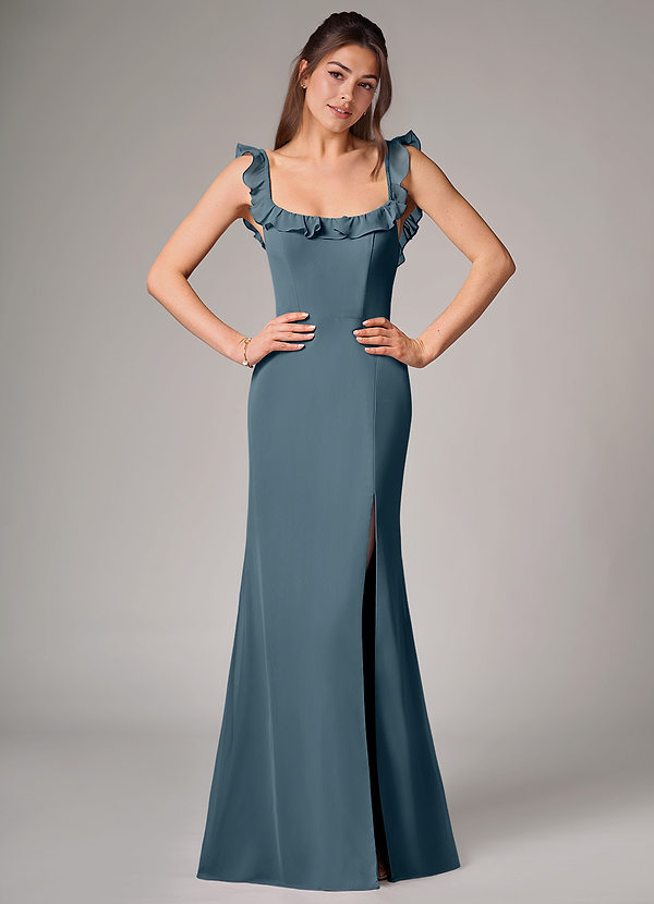 Azazie Callie Bridesmaid Dresses Twilight Mermaid Side Slit Chiffon Convertible Dress image1