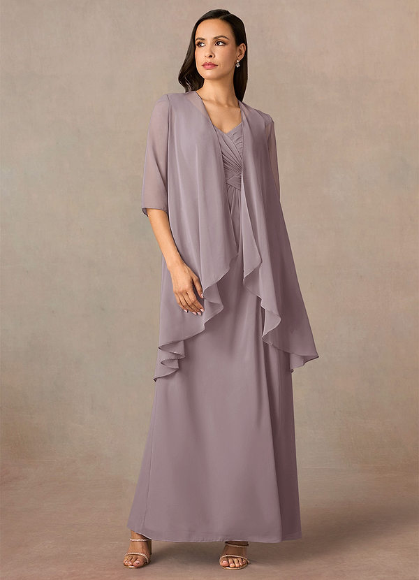front Azazie Matching Color Olivia Chiffon Wrap
