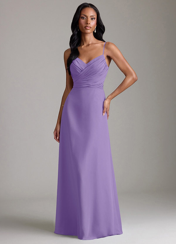 Azazie Kali Brudtärneklänningar Klä av A-Linje i Chiffong Plisserad Tahiti image1