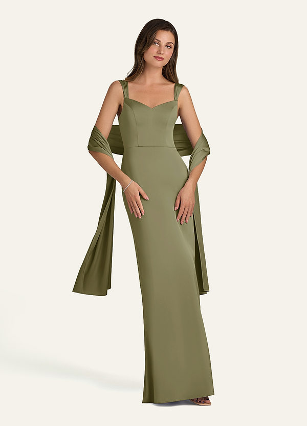 front Azazie Scialle In Raso Elasticizzato In Colore Abbinato