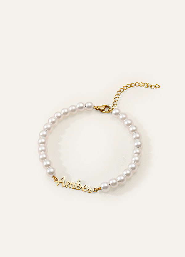 front Personalisiertes Perlenarmband mit Namen