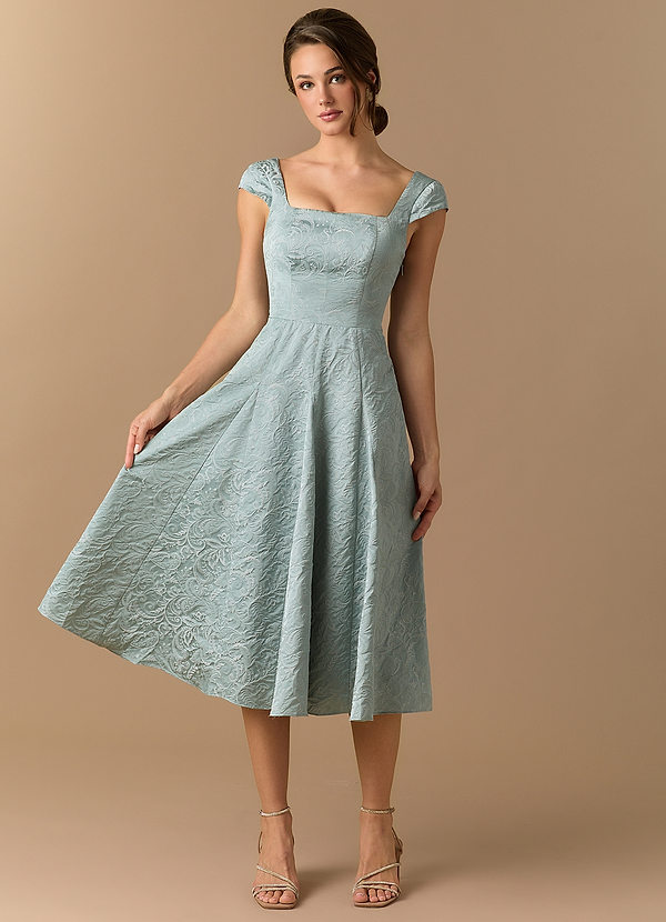 Midi jurk Emeline Antiek Turquoise image1
