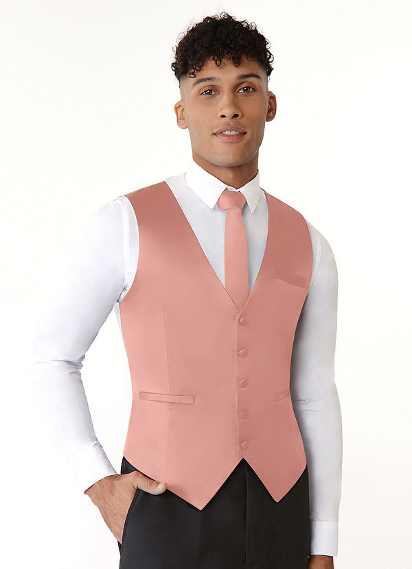 front Moderne Weste aus mattem Satin