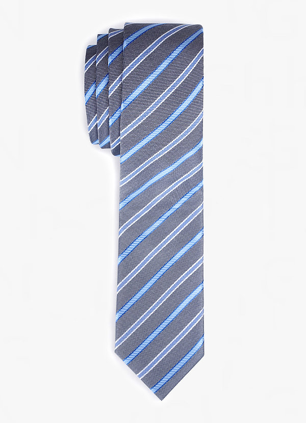 front Striped Skinny Tie