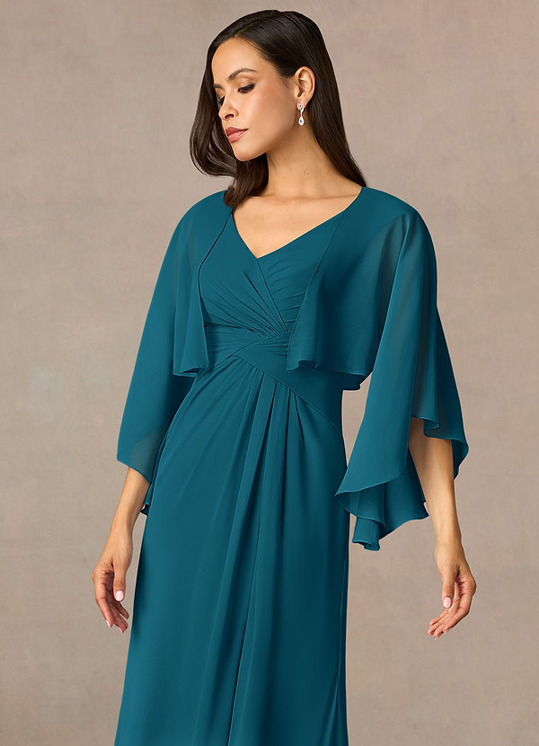 front Azazie Farblich Passendes Deborah-Chiffon-Wickeltuch