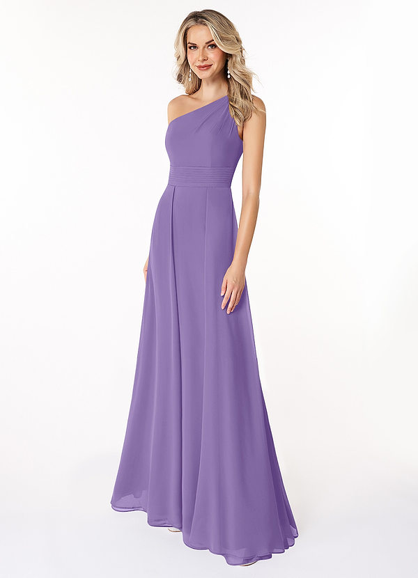 Azazie Dallas Bridesmaid Dresses Tahiti A-Line One Shoulder Chiffon Dress image1