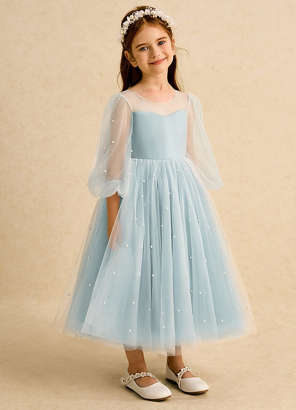 Azazie Trudy Klänningar för brudeflicka Klä Balklänning i Tyll Älskling Halsringning image1