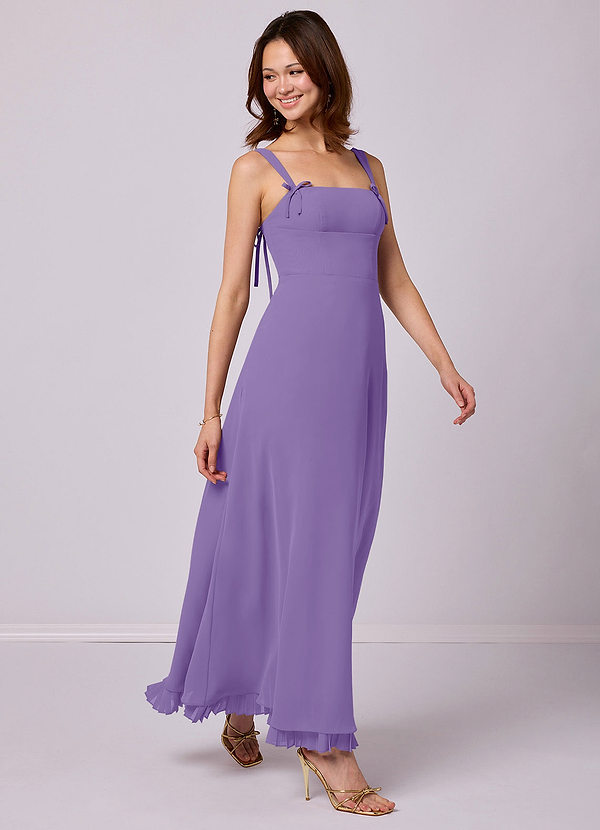 Barbie ♥ Azazie Brudtärneklänningar Klänning av A-Linje i Chiffong Plisserad Tahiti image1