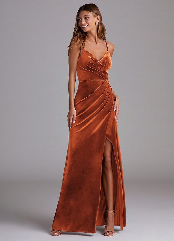 Maci Sheath Pleated Velvet Dress