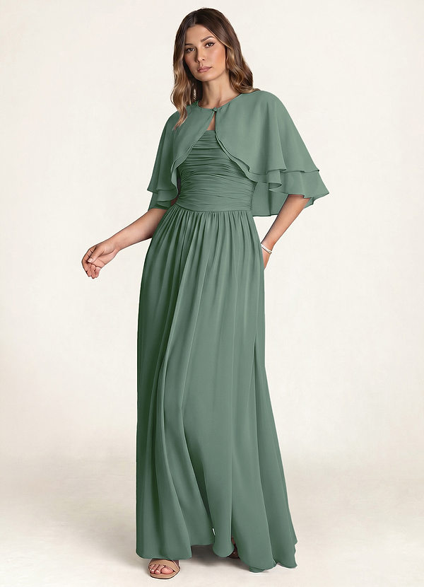 front Azazie Matching Color Chiffon Double Layer Shawl
