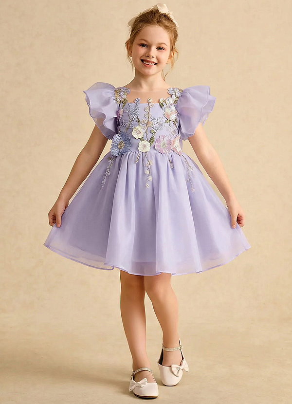 Azazie Camille Klänningar för brudeflicka Klä A-Line i Spets med ärmar image1