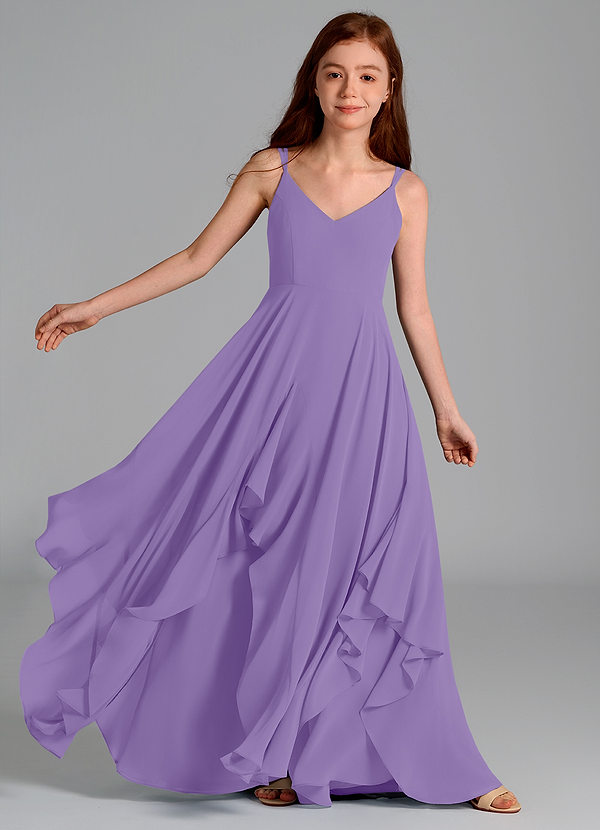 Azazie Karan Junior Tahiti A-Line Chiffon Dress image1