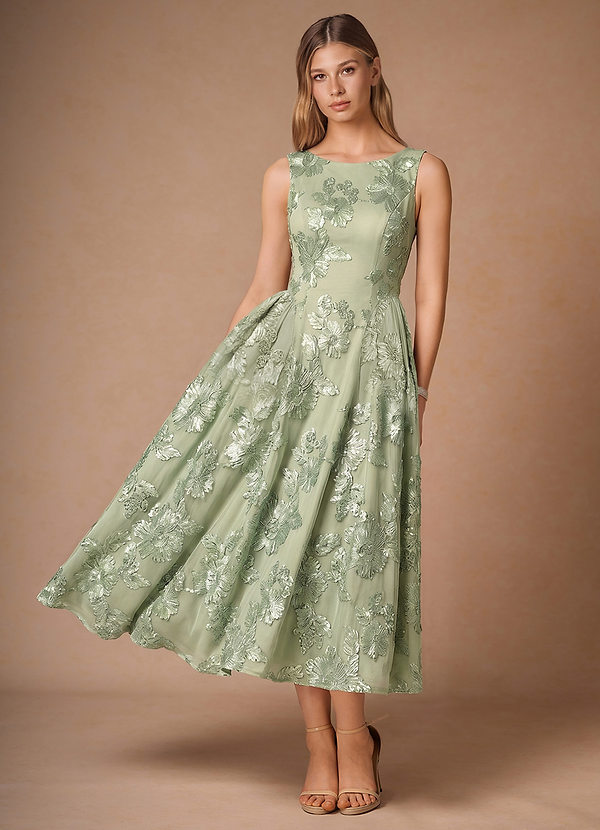Casey Light Green Midi Dress image1