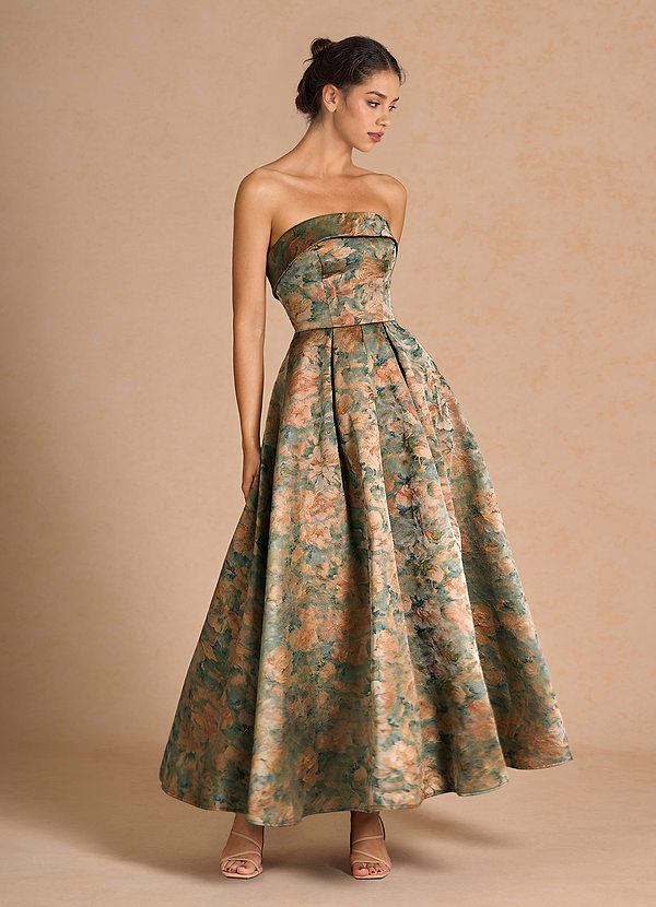 Céleste Vintage Teal Maxi Dress image1