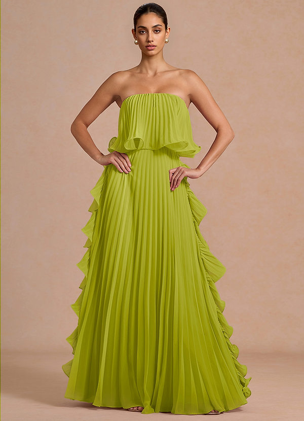 Hanalei Lemon Green Maxi Dress image1