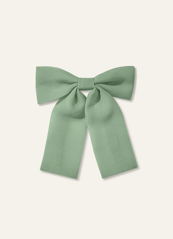 front Pinza para el cabello con lazo de gasa para niñas