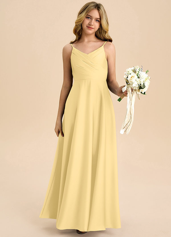 Bug Junior Butter A-Line Pleated Stretch Satin Dress image1