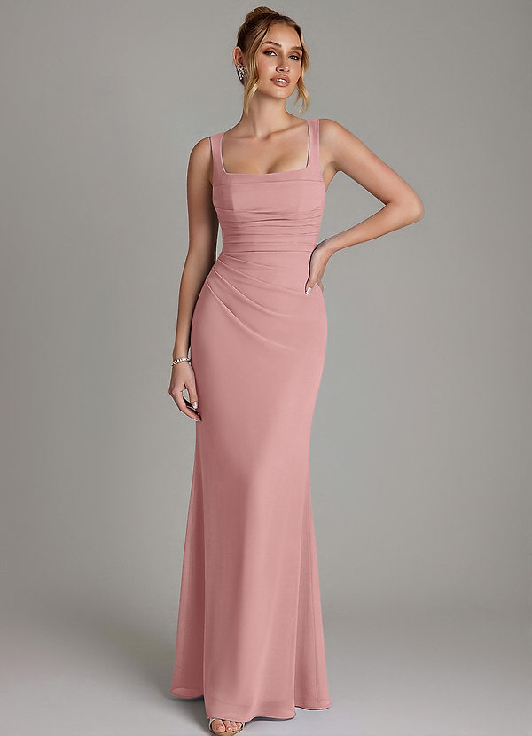 Agustina Bridesmaid Dresses Dusty Rose Mermaid Corset Chiffon Dress image1