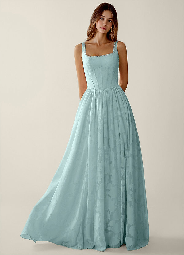 Megan Nebel Spitzen-A-Linien-Abendkleid image1