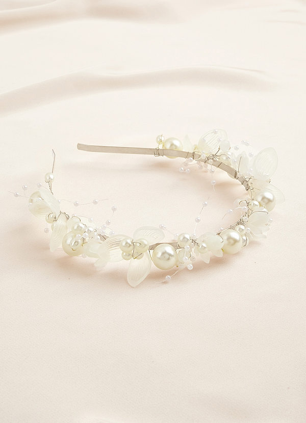 front Pearl Floral Headband