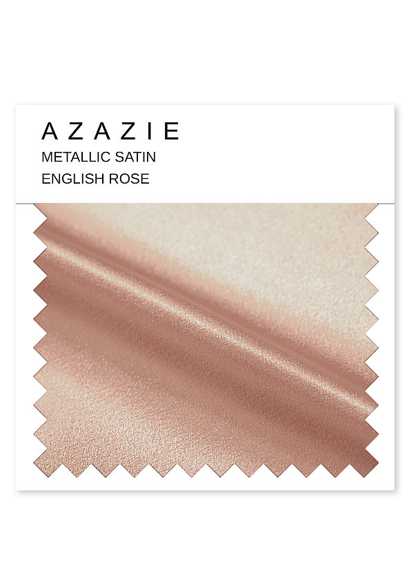 front Azazie English Rose Metallic Satin Swatch