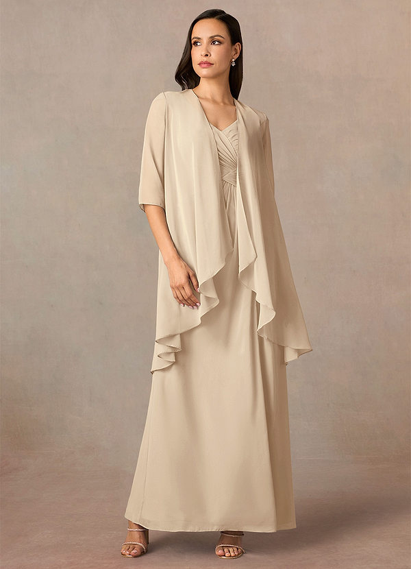 front Azazie Olivia Chiffon Wrap