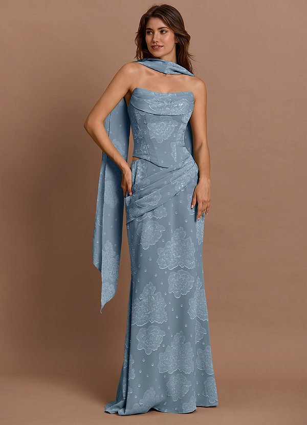Maxi jurk Umbra  Poederblauw image1