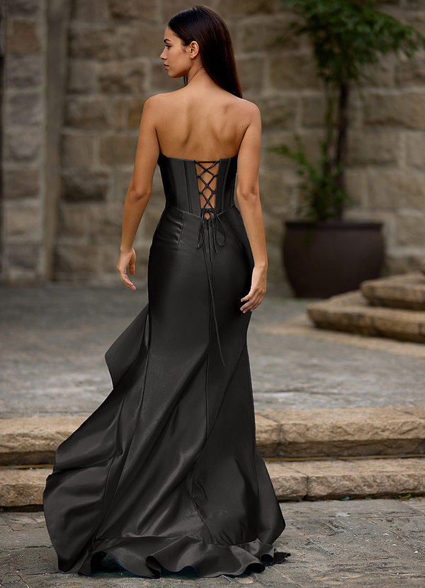 Siren Schwarz Meerjungfrau-Ballkleid image1